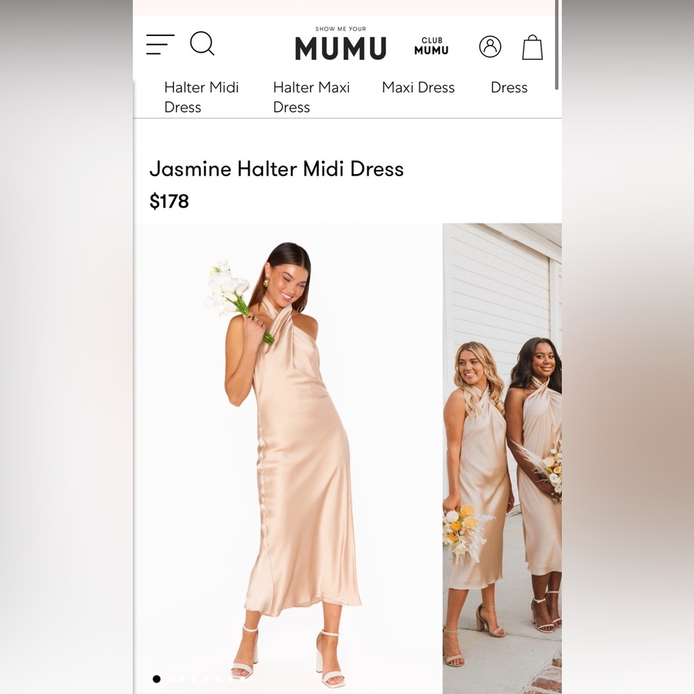 Show Me Your Mumu - Jasmine Halter Midi Dress - Size XXS
